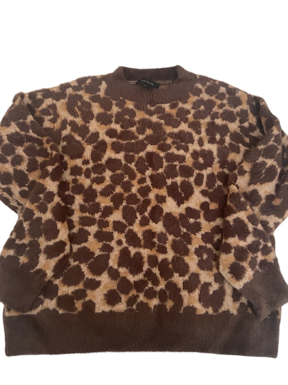ANN TAYLOR LEOPARD SWEATER SIZE SMALL